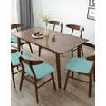 thumbnail image 4 of Chair Seat Covers,Solid Color Farmhouse Decor Aqua Stretch Removable Seat Covers for Dining Chairs,Soft Dining Room Seat Cover Set of 4, 4 of 5