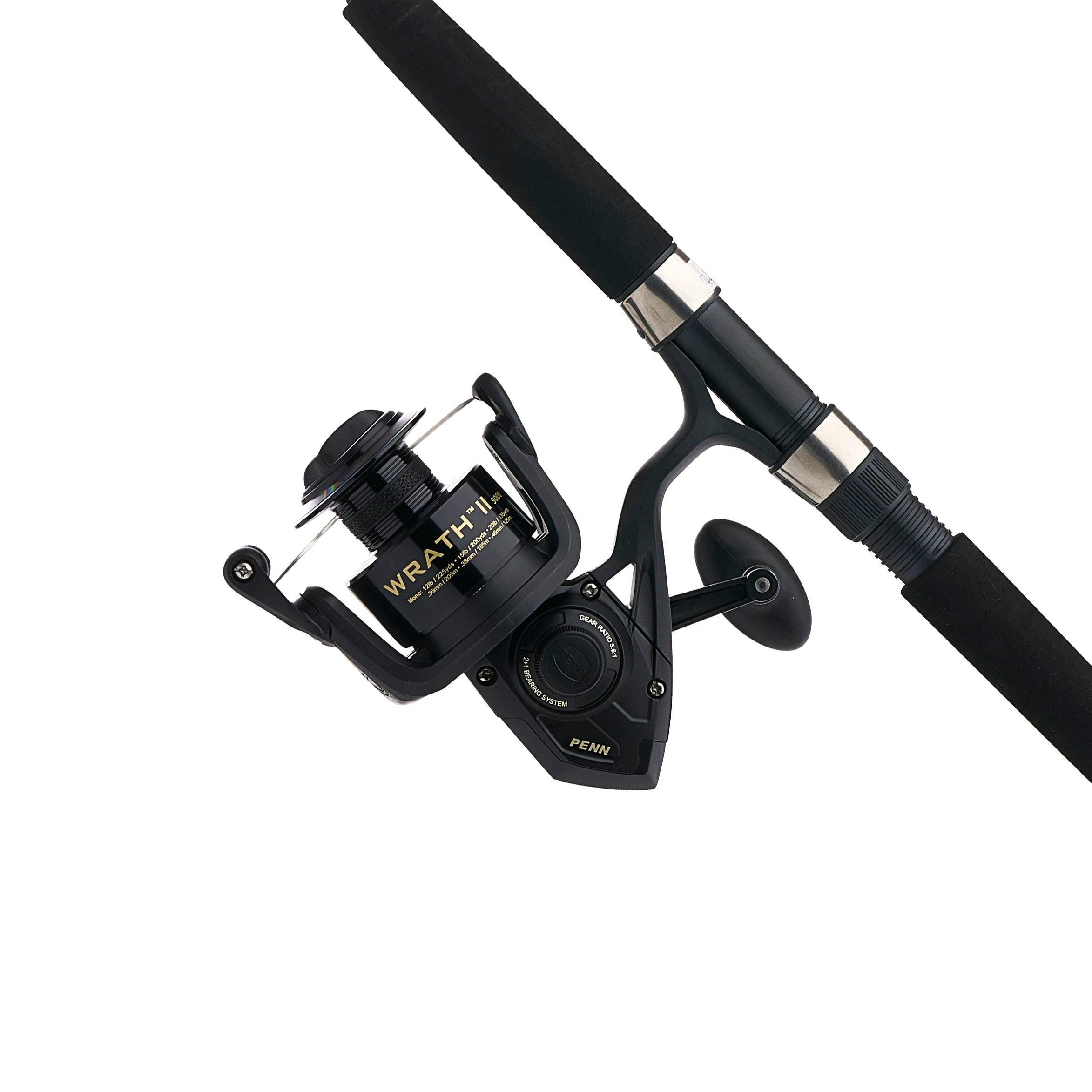 PENN Wrath II Spinning Fishing Combo, 7' Medium Heavy Rod, 5000 Size Reel