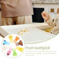 thumbnail image 3 of 8 tenedores de fruta infantiles de plástico, palillos para alimentos, tenedores con dibujos animados para bento de fruta en casa (estilo mixto), 3 of 8