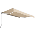 thumbnail image 2 of Topeakmart 116x95in Retractable Patio Sun Shade Awning Cover with Protection Coating and Hand Crank, Beige, 2 of 11