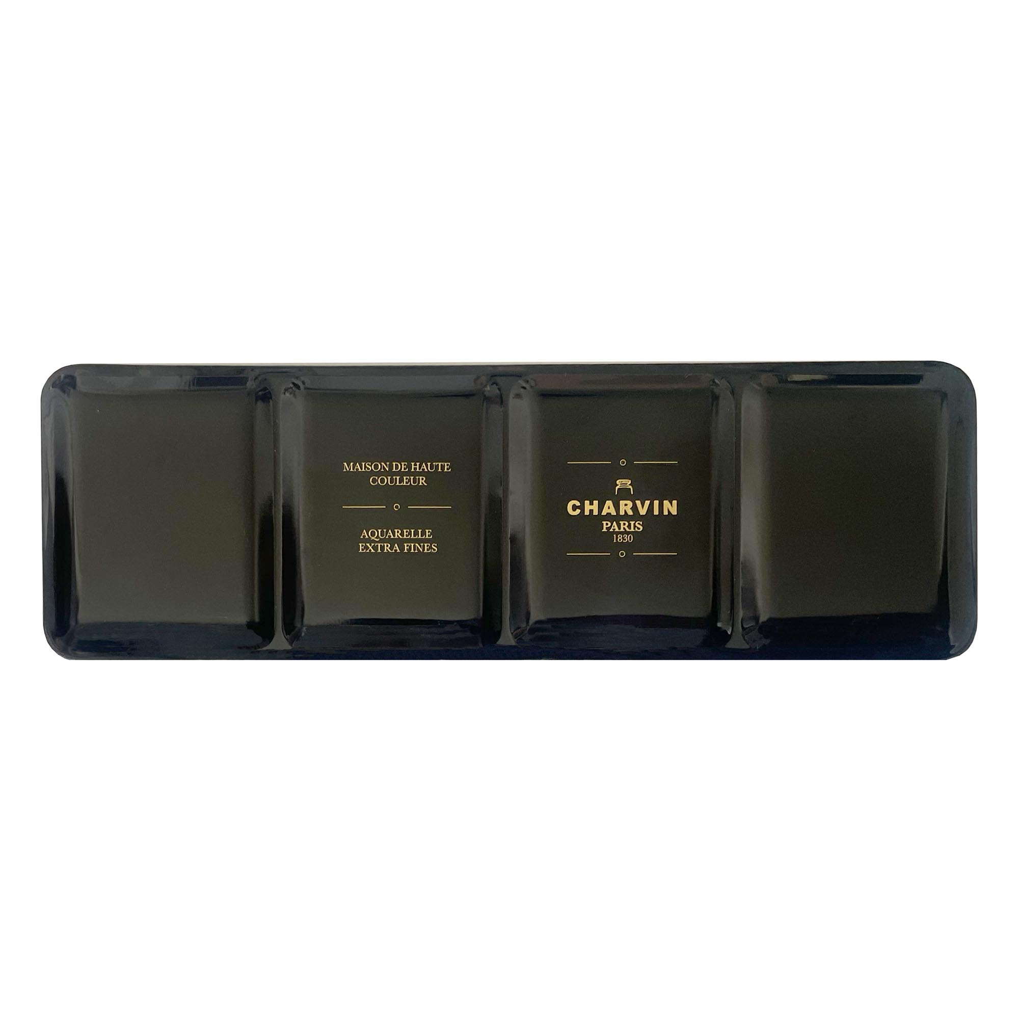Charvin Extra-Fine Professional Watercolor Paint Set -  Watercolor Half Pan Set of 24, Made in France, Smooth Shellac-Like Finish, Transparent Pigments, Ideal for Layering & Mixed Media