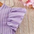 thumbnail image 7 of vigerkar Little Girls 2 Piece Outfits Cute Floral Embroidered Sets Ruffle Solid Color Tank Top and Shorts Summer Set (Purple, 2-3 Years), 7 of 7