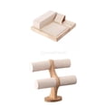 thumbnail image 1 of jewelry stand organizer,Counter Top Wood Jewelry Displaying Stand,Bamboo Wooden Jewelry Rings Display Stand,Jewelry Pendant Holder Organizer Jewlery Rack,Showcase Velvet Jewelry Set Holder Yinane organizador de joyas, 1 of 8