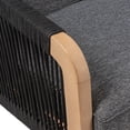 thumbnail image 5 of Arwen Modern Bohemian Roped Acacia Wood Outdoor Loveseat with Cushions, Dark Gray/Light Teak, 5 of 8