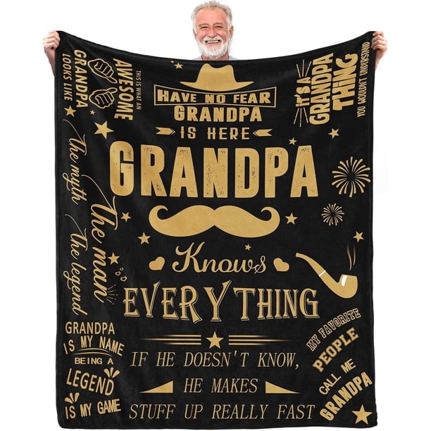 LHSHID Grandpa Gifts Blanket Grandpa Birthday Gifts Best Grandpa Gifts Gifts for Grandfather New Grandpa Gifts Gifts for Grandpa Papa Grandfather Soft Throw Blanket 30"x40"
