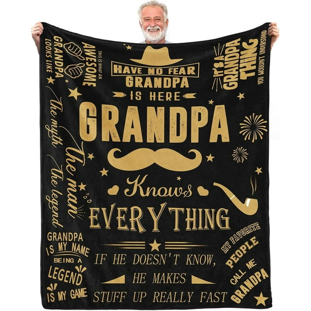 LHSHID Grandpa Gifts Blanket Grandpa Birthday Gifts Best Grandpa Gifts Gifts for Grandfather New Grandpa Gifts Gifts for Grandpa Papa Grandfather Soft Throw Blanket 30"x40"