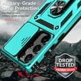 thumbnail image 4 of for Samsung Galaxy S23 Ultra Case with Slide Camera Cover HD Screen Protector [ Grade Drop Tested]  Ring Holder Kickstand Protective Phone Case for Samsung Galaxy S23 Ultra 2023, Mint, 4 of 9