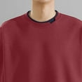 thumbnail image 5 of SYMOID Sweatshirt for Men No Hood Plain Mens Clothes Fall and Winter Pullover Sweatshirt Red, 5 of 6