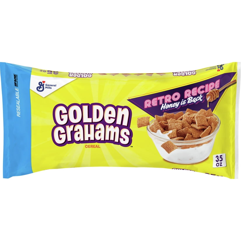 Golden Grahams Cereal, Graham Cracker Taste, Whole Grain, 35 oz