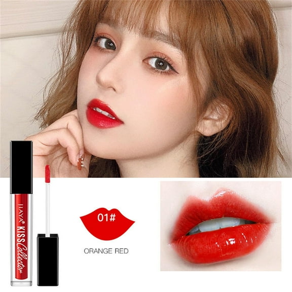Liquid Lipstick, Lip Gloss, Long Lasting Non-Fading Mirror Lip Glaze with High Color Rendering and Velvet Texture, Soft Touch and Three-Dimensional Colorful Lip Makeup