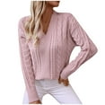 thumbnail image 5 of Utoimkio Women's Oversized Sweater Long Sleeve V Neck Knit Casual Warm 2025 Fall Pullover Sweaters Tops Winter Outfits, 5 of 5