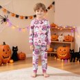 thumbnail image 5 of KPVEVIQ 2 Piece Girls Boys Halloween Pajamas Kids Pumpkin Ghost Graphic Long Sleeve Top and Pants Pajamas Pjs Sleepwear Set for Toddler Little Boys,6-7 Y, 5 of 9