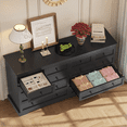 thumbnail image 3 of Plonmago Black Dresser for Bedroom,10 Drawers Dresser, 55" Wood Large Dressers with 10 Drawers, Chest of Drawers for Bedroom, Living Room, 3 of 9