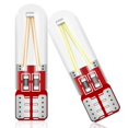 thumbnail image 3 of 2Pcs W5W Led T10 COB Vidrio 7 Color Luz Filamento Coche Auto Coches Lectura Cúpula Lámpara Estilo 12V, 3 of 4