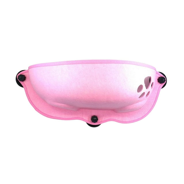 Cat Hammocks for Window Cars, Sill with Washable Cushion Pad, Suction Pink