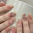 thumbnail image 2 of Fake nails, static artificial nails 24 pieces, love letters, 2 of 5
