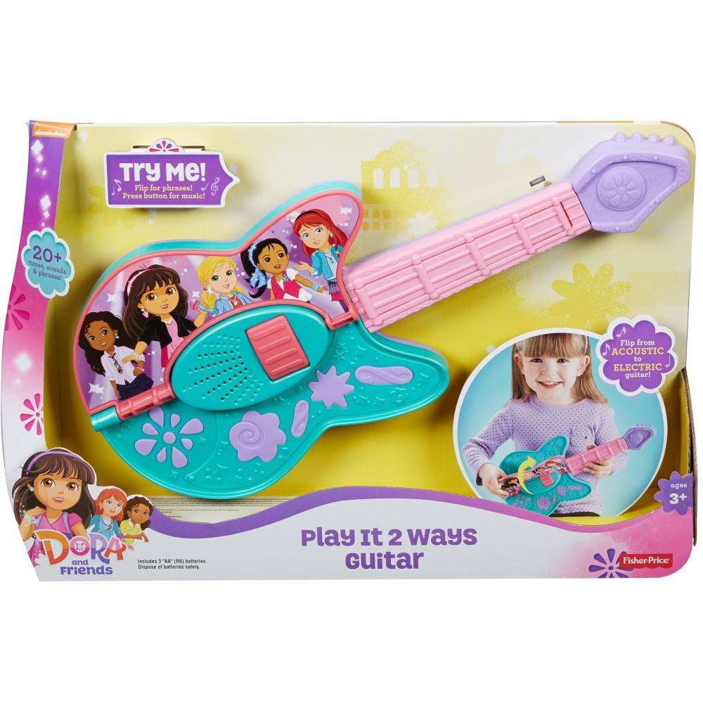 Fisher Price Dora And Friends Play It 2 Ways Guitar Walmartcom