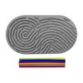 thumbnail image 2 of Tablero de actividades para niños, tablero antiestrés, juguete para desarrollar la motricidad fina, actividades de aprendizaje para niños y niñas gris, 2 of 8