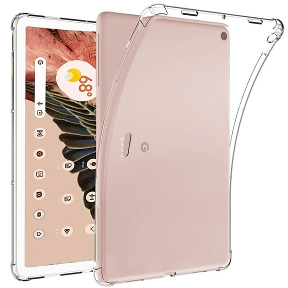 Dteck for Google Pixel Tablet Case, Ultra Slim Lightweight Scratch-Resistant Shockproof Non-Yellowing Flexible TPU Protective Clear Cover for Pixel Tablet 2023, Transparent