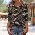 thumbnail image 5 of Levmjia Womens Tops Vintage Boho Floral Printed 3/4 Sleeve T Shirt Loose Casual Round Neck Blouse Pullover Polyester Comfortable All Season, 5 of 7