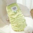 thumbnail image 5 of Plush Dog Coat, Soft and Cuddly Furry Jacket for Small Dogs, Provides Light Warmth and Comfort for Indoor Wear and Cool Evenings. Green L, 5 of 5
