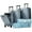 Blue, variant on MAYEERTY 5-Piece Hardside Luggage Travel Set with TSA Lock,Front Opening,USB Port,Cup Holder,Duffle & Toiletry Bag