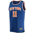 thumbnail image 2 of Men's Fanatics Jalen Brunson Blue New York Knicks Fast Break Replica Jersey - Icon Edition, 2 of 3