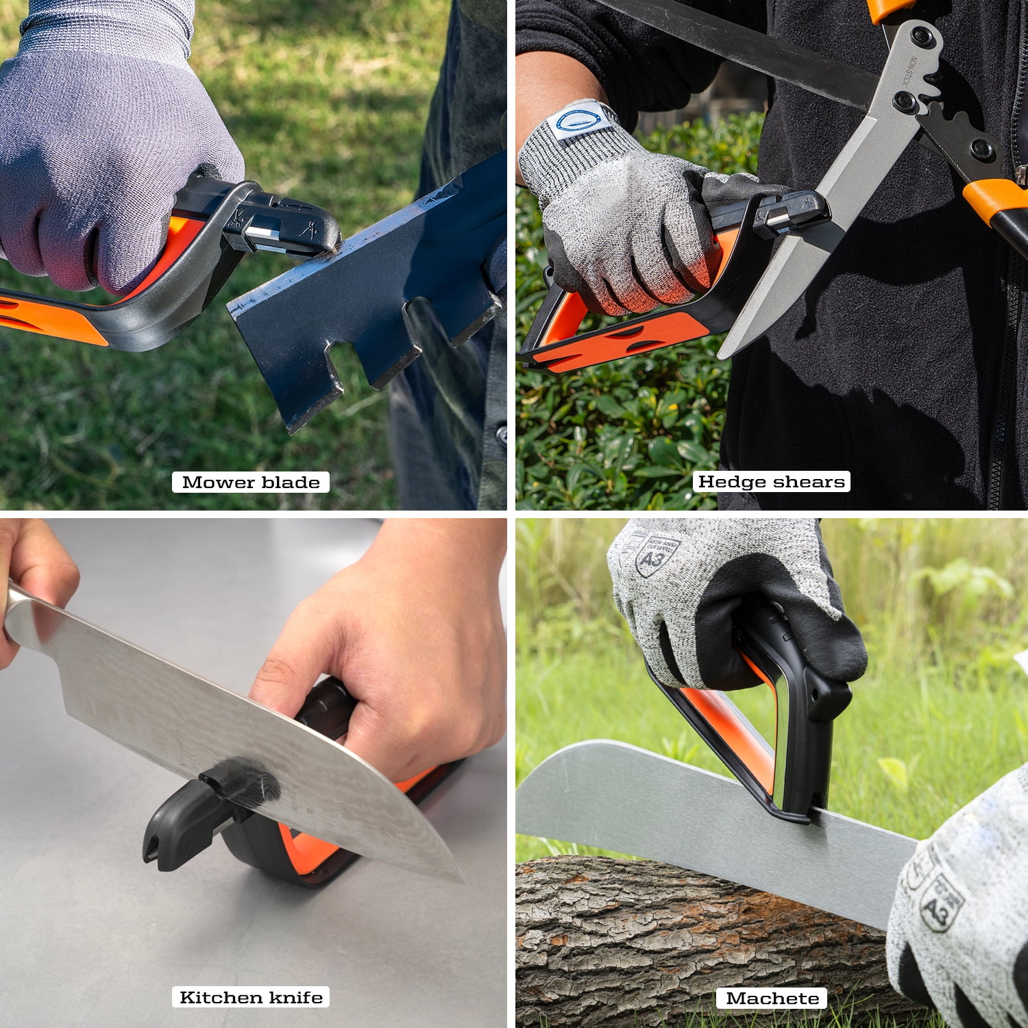 Sharpal 103N All-in-1 Pruning Gardening Tool Sharpener for Knife, Lawn Mower Blade, Axe, Pruner, Scissors