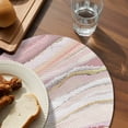 thumbnail image 4 of Round Placemats Ombre Pink Marble 15 inch Set of 4 Table Mats for Dining Table Modern Abstract Art Heat Resistant Non-Slip Kitchen & Home Decorative Place Mat Set, 4 of 8