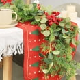 thumbnail image 3 of Festive Christmas Artificial Pine Garland with Red Berries and Rattan Home Decor for Fireplace Mantle Wall Door Wreaths Wedding Stage Holiday Celebrations, 3 of 5