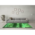 thumbnail image 3 of Ahgly Company Indoor Square Oriental Green Industrial Area Rugs, 6' Square, 3 of 4