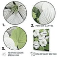 thumbnail image 3 of Designart "White And Green Geraniums In Minimalism" Geraniums Floater Framed Canvas Prints, 3 of 5