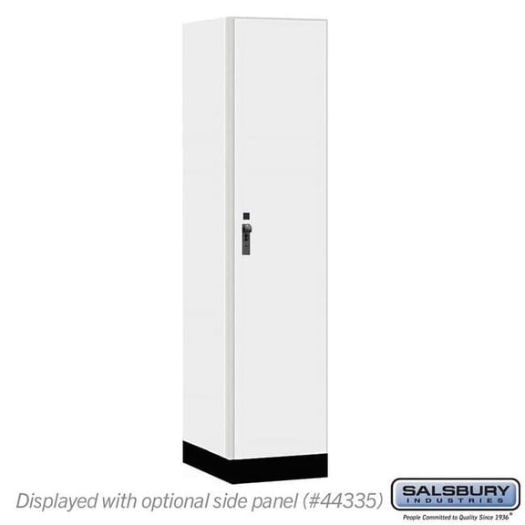Salsbury Industries 18-41161AW 18 in. Wide Premier Wood Locker - Single Tier - 1 Wide - 6 ft. High - 21 in. Deep - Arctic White - Hasp