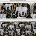 thumbnail image 2 of Soimoi Cotton Voile Fabric Leaves,Floral Wreath & Elephant Jungle Print Fabric by the Yard 56 Inch Wide, 2 of 7