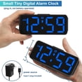thumbnail image 2 of Peakeep Reloj despertador digital pequeño enchufable para dormitorio, mesita de noche, pequeño reloj eléctrico con pantalla de números grandes con batería de respaldo para mesa de escritorio, 6 atenua, 2 of 5