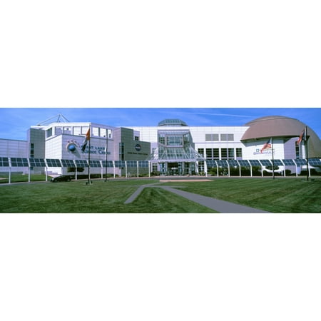 Facade of a museum Great Lakes Science Center Cleveland Ohio USA Poster Print by Panoramic