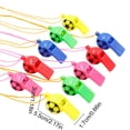 thumbnail image 3 of Uutvery 10 Pcs Soccer Shaped Whistles, 2.17 Inch Plastic Football Whistles, Party Favors for Sports Birthday, Game Day Cheering Props with Lanyard, 3 of 6