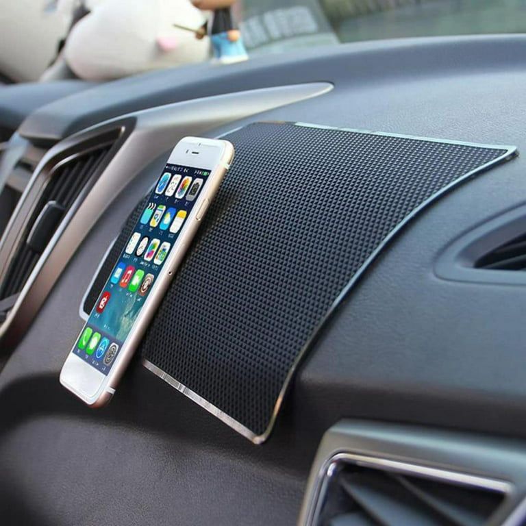 Car Dashboard Anti-Slip Rubber Pad, 10.6x5.9 Universal Non-Slip Car Magic  Dashboard Sticky Adhesive Mat for Phones Sunglasses Keys Electronic Devices  And More Use 