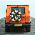 thumbnail image 6 of Wukai Lilies Flowers Print Spare Tire Cover for RV Trailer,Waterproof PVC Faux Leather Wheel Cover Fit for Truck,Trailer,RV,SUV,Camper and Most Vehicle-17 inch, 6 of 6