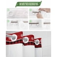 thumbnail image 6 of Ethnic Winter Deer Christmas Trees No Hooks Shower Curtain with Snap in Fabric Liner Set, Winter Snowflake on Linen Shower Curtains Waterproof Bathroom Curtain with See Through Top Window, 72x72 Inch, 6 of 6