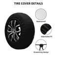 thumbnail image 2 of Sikiie Cartoon Dinosaur PVC Leather Spare Tire Wheel Cover Spare Tire Cover, for Car Truck SUV Camper Trailer Universal Fit(14-17in)-17 inch, 2 of 6