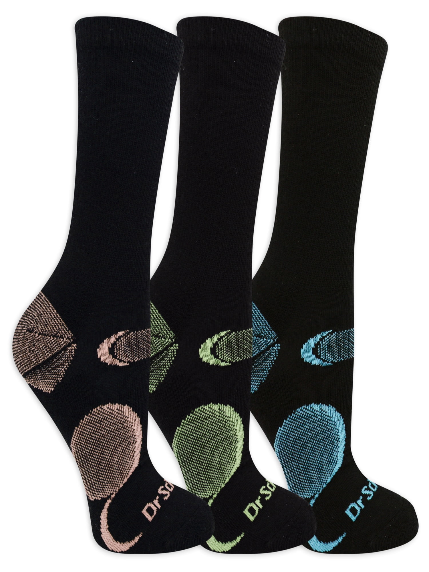 Dr. Scholl’s Women’s Crew Performance Socks, 3 Pack