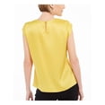 thumbnail image 2 of KASPER Womens Yellow Cap Sleeve Jewel Neck Peasant Top Size: M, 2 of 4