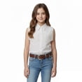thumbnail image 3 of Girls Western Shirt Sleeveless Button down Fringe Shirt White Cowgirl Shirt Cowgirl Outfits for Girls Size 5-14 Years, 3 of 4