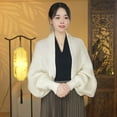 thumbnail image 5 of Women's Lightweight Soft Shawl Wrap with Sleeves Elegant Outer Warm Knitted Open Front Poncho Cape Fall Winter Warm Shawls Cape, 5 of 7