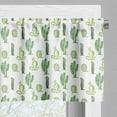 thumbnail image 5 of Ambesonne Cactus Valance & Curtain, Cartoon Doodle Flora, 55"x45", Fern Green Apple, 5 of 6