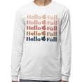 thumbnail image 2 of Hello Fall Long Sleeve Shirt Unisex 4X-Large White, 2 of 5