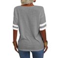 thumbnail image 5 of Dellytop Women V-Neck Half Sleeves Solid T Shirt, 5 of 6