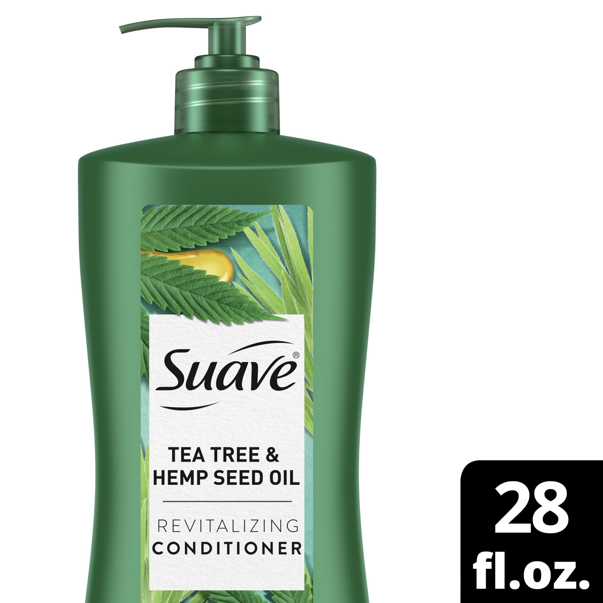 Suave Tea Tree & Hemp Seed Oil Revitalizing Conditioner 28 fl oz