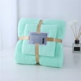 thumbnail image 2 of SHENGXINY Bath Towels Clearance Bath Towel Bathroom Sets Bath Towel Ultra Soft Cotton Towel Sets High Absorbent Towel Includes 1 Bath Towel 28.5X51 Inchend 1 Towel 13.5X29.5 In Green, 2 of 4